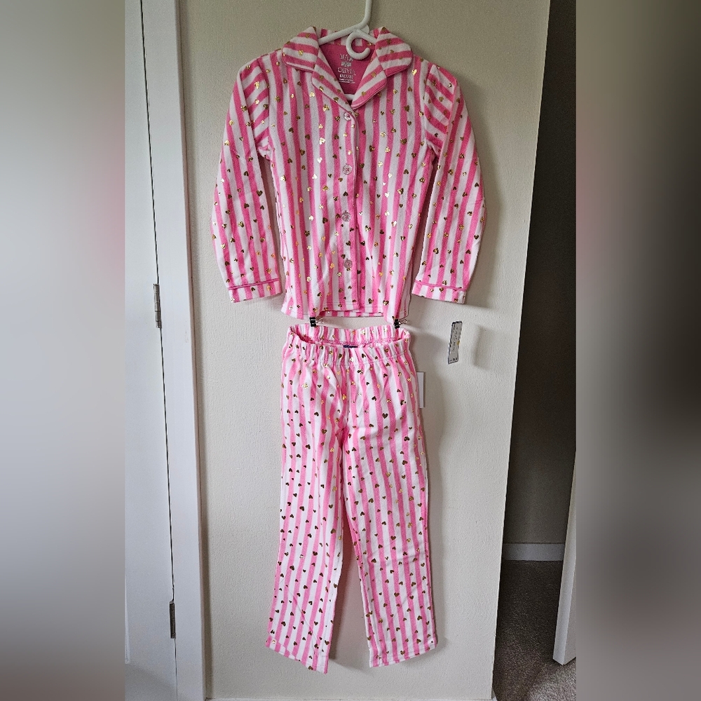 Max & Olivia Pink Striped Kids Pajamas NWT